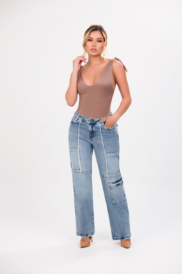 Jean straight cargo glaciar