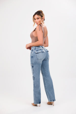 Jean straight cargo glaciar