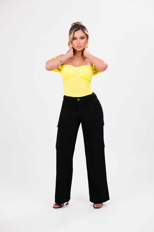 Jean straight cargo dark