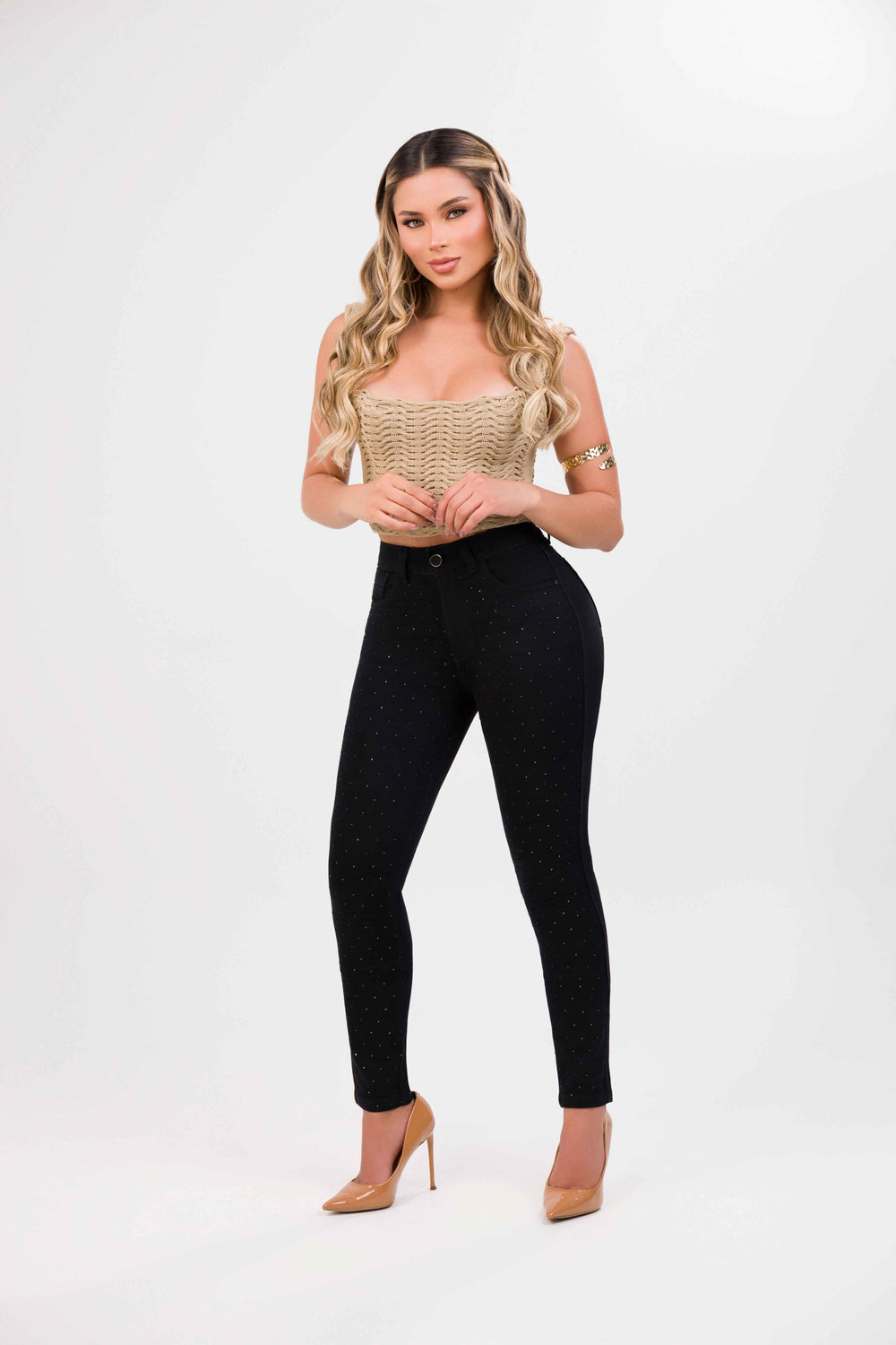 Jean premium skinny cristales