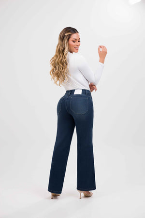 Jean palazzo strech mix cristales