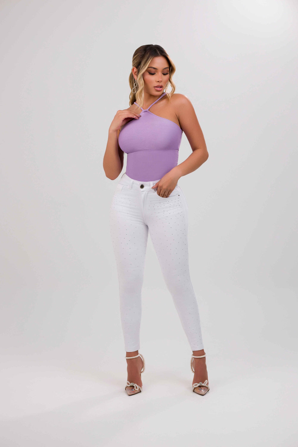 Jean premium skinny cristales