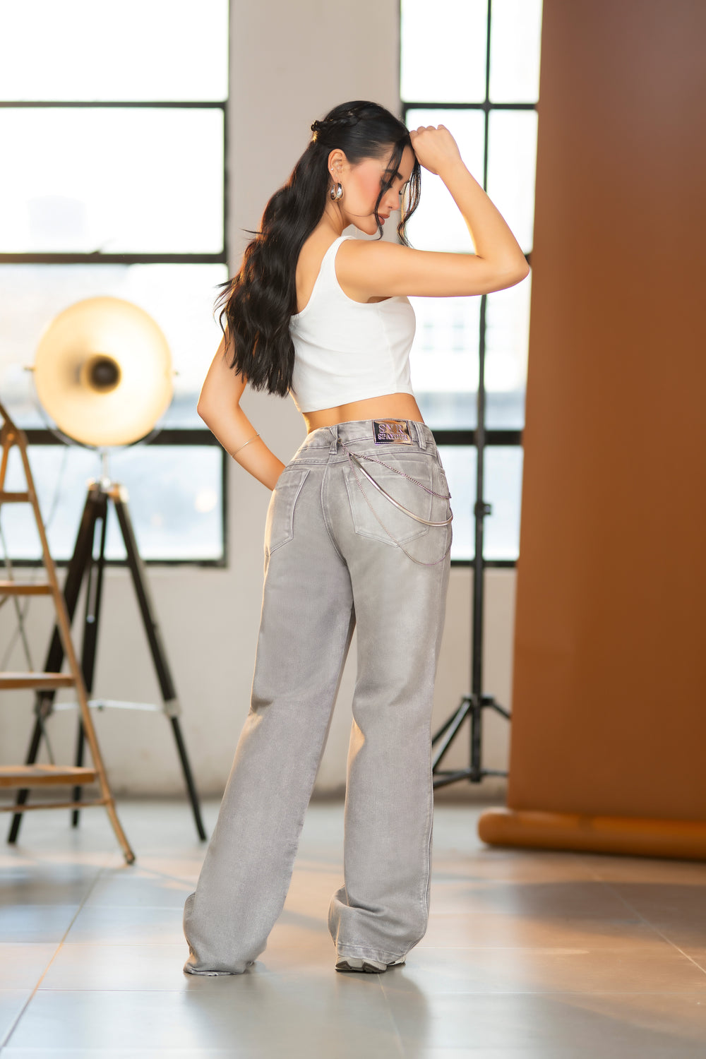 Jean palazzo Ash grey