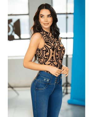 Jean skinny.  Delux . Pretina Alta