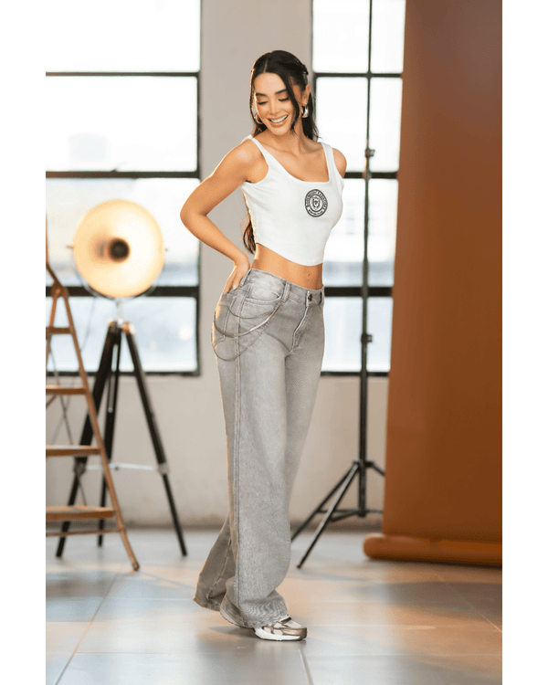 Jean palazzo Ash grey