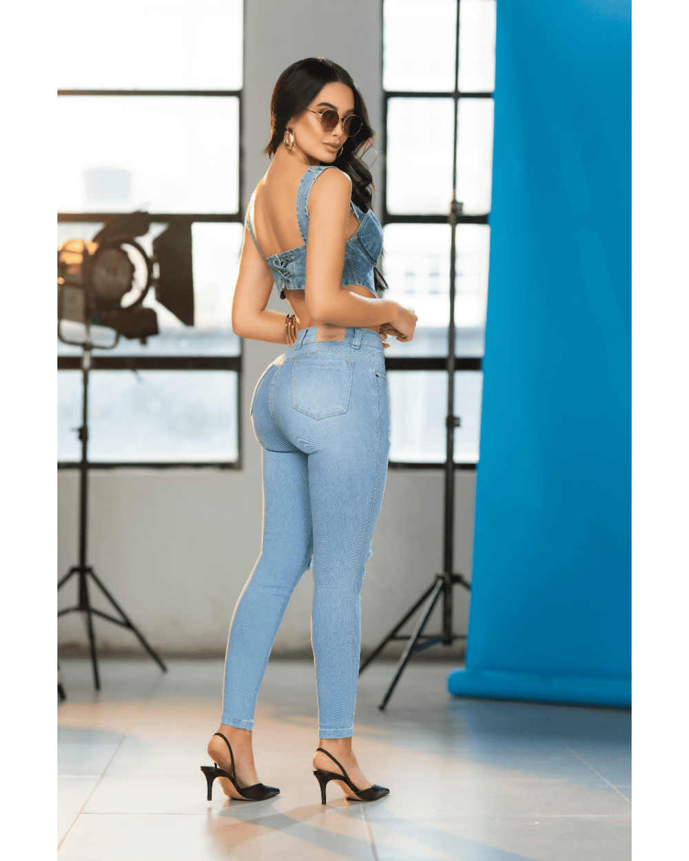 Jean premium skinny W con roto