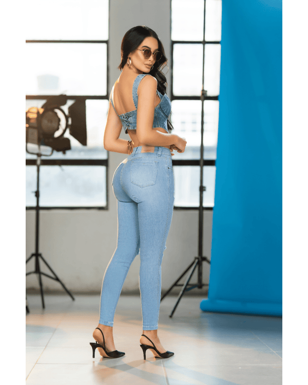 Jean premium skinny W con roto