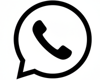 icon de whatsapp blanco y negro